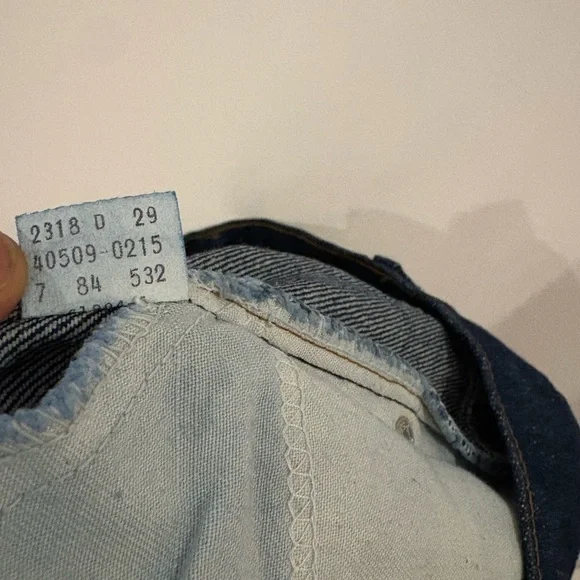 Vintage Levi’s Men Blue Jeans 32x30 NWT 1981 Straight Leg Denim 80’s Dark Washed - Picture 13 of 14